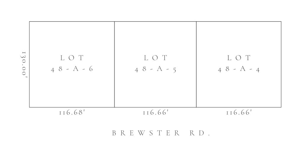 Map of available lots on Brewster Rd