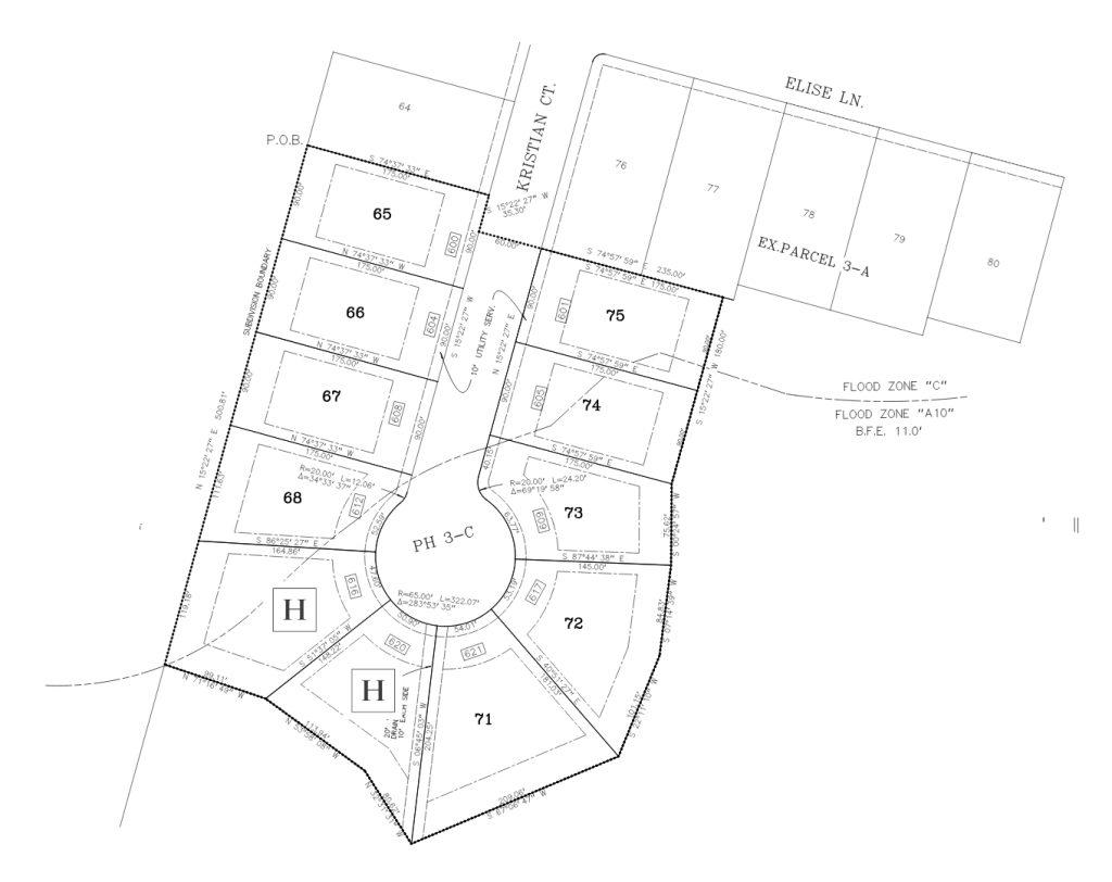 Map of available lots in Coquille