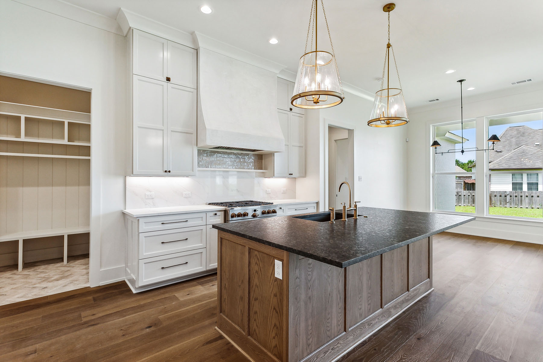 Kitchen in a custom home in Louisiana by Hurley Homes LLC