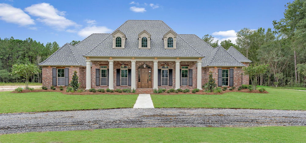 Exterior of a custom home by Hurley Homes LLC in Louisiana